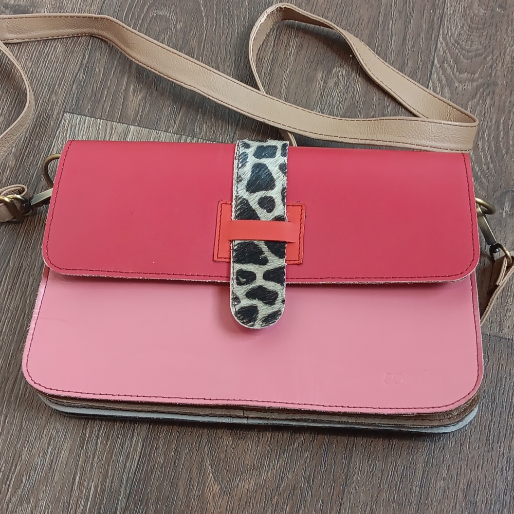 Stylish Red and Pink Women's Bag - Picture 7 of 8
